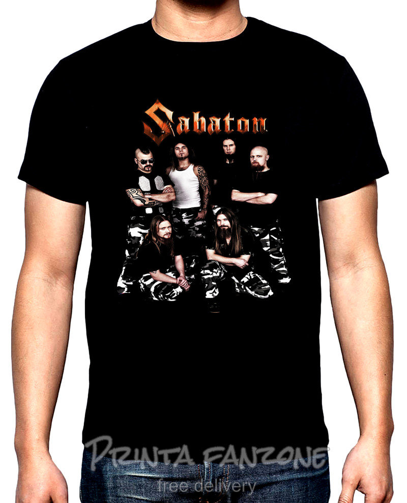 T-SHIRTS Sabaton, band, 2, men's t-shirt, 100% cotton, S to 5XL